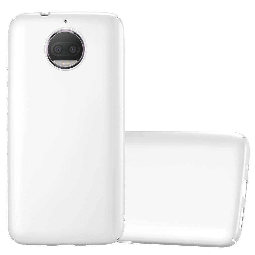 Cadorabo Hülle für Motorola MOTO G5S PLUS Schutzhülle in Silber Hard Case Handy Hülle Etui