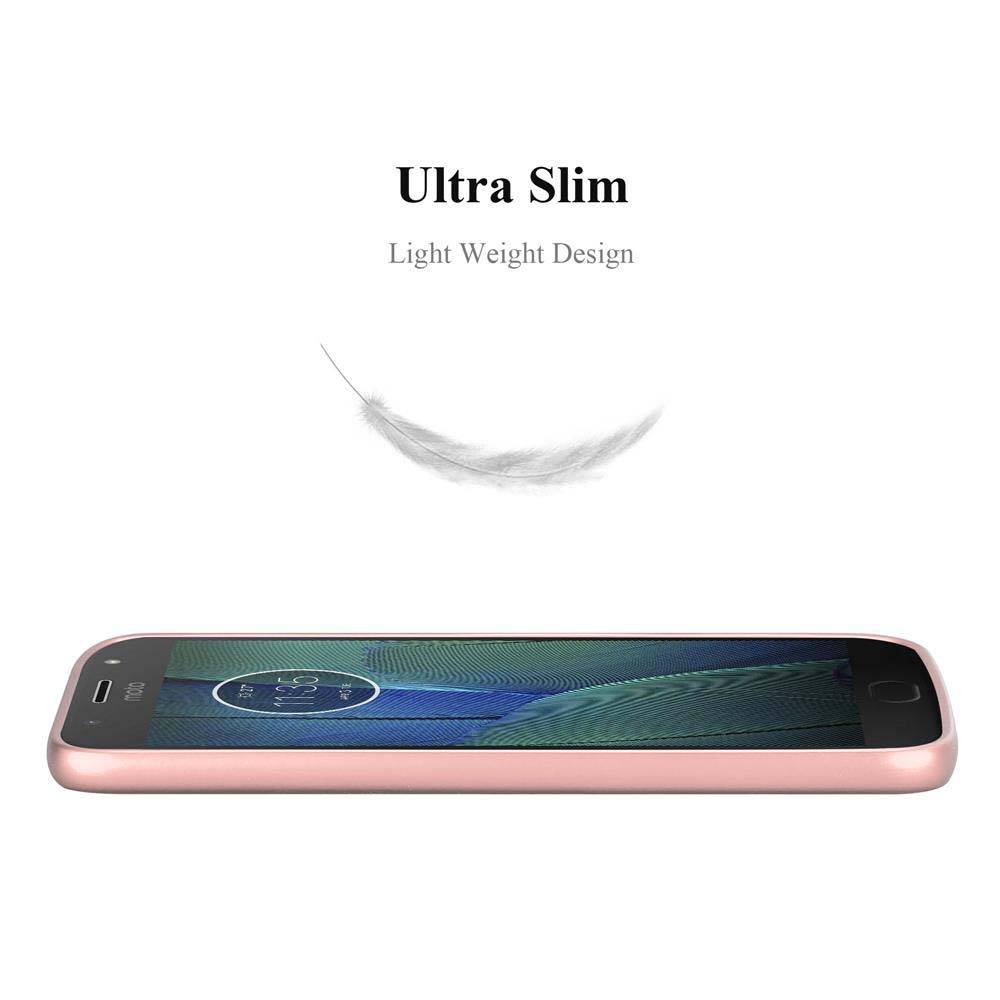 Cadorabo Schutzhülle für Motorola MOTO G5S PLUS Hülle in Rosa Handyhülle TPU Silikon Etui Cover Case