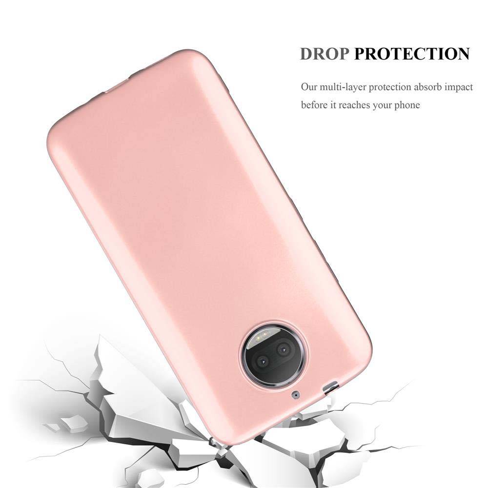 Cadorabo Schutzhülle für Motorola MOTO G5S PLUS Hülle in Rosa Handyhülle TPU Silikon Etui Cover Case