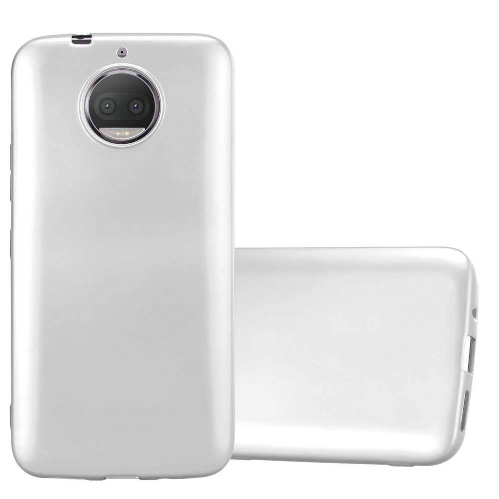Cadorabo Schutzhülle für Motorola MOTO G5S PLUS Hülle in Silber Handyhülle TPU Silikon Etui Cover Case