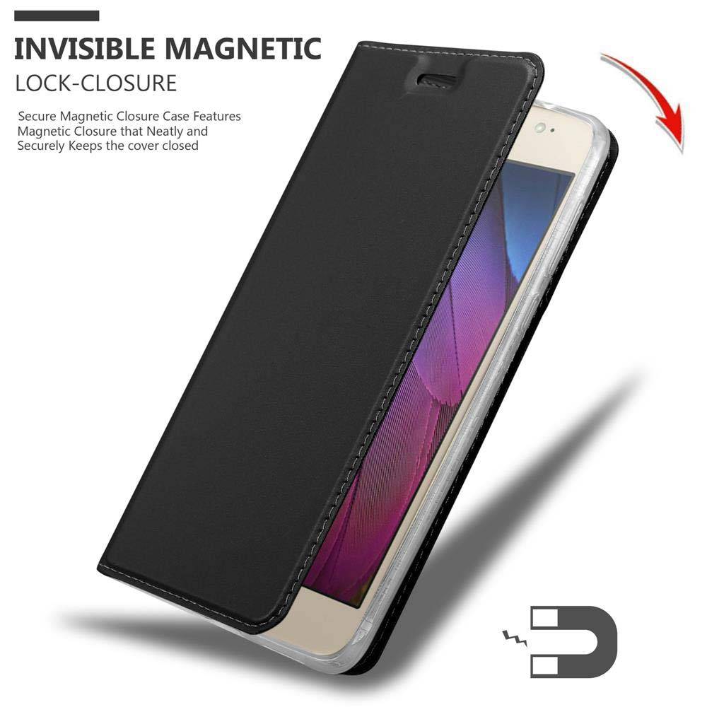 Cadorabo Handyhülle für Motorola MOTO G5S PLUS Schutz Hülle in Schwarz Cover Etui Book Case Booklet