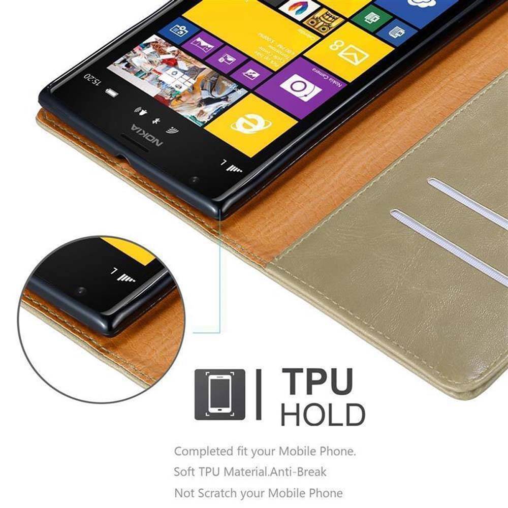Cadorabo Hülle für Nokia Lumia 1520 Schutzhülle in Braun Handyhülle Book Tasche Case Etui Luxury
