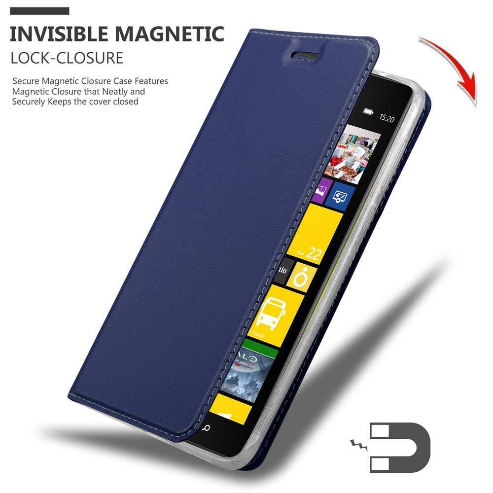 Cadorabo Handyhülle für Nokia Lumia 1520 Schutz Hülle in Blau Cover Etui Book Case Booklet