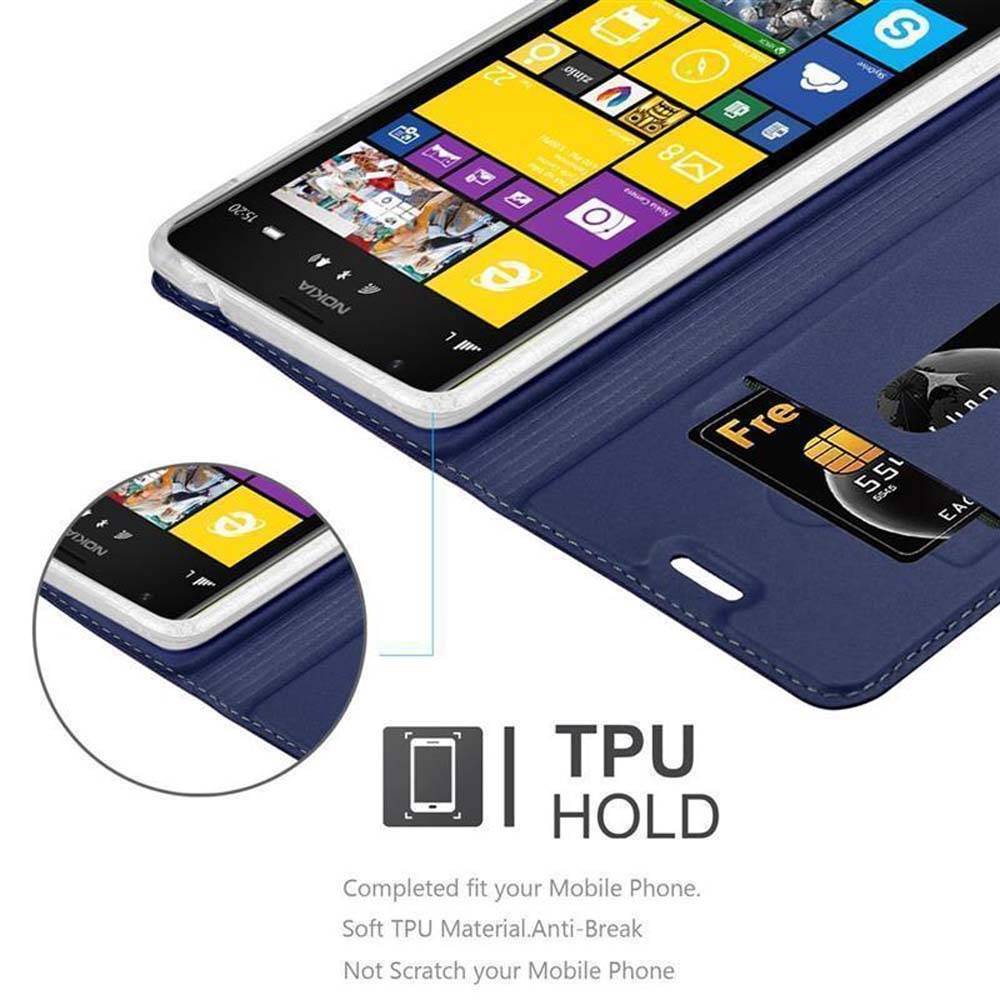 Cadorabo Handyhülle für Nokia Lumia 1520 Schutz Hülle in Blau Cover Etui Book Case Booklet