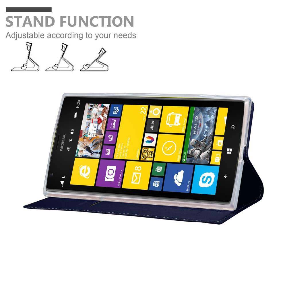 Cadorabo Handyhülle für Nokia Lumia 1520 Schutz Hülle in Blau Cover Etui Book Case Booklet