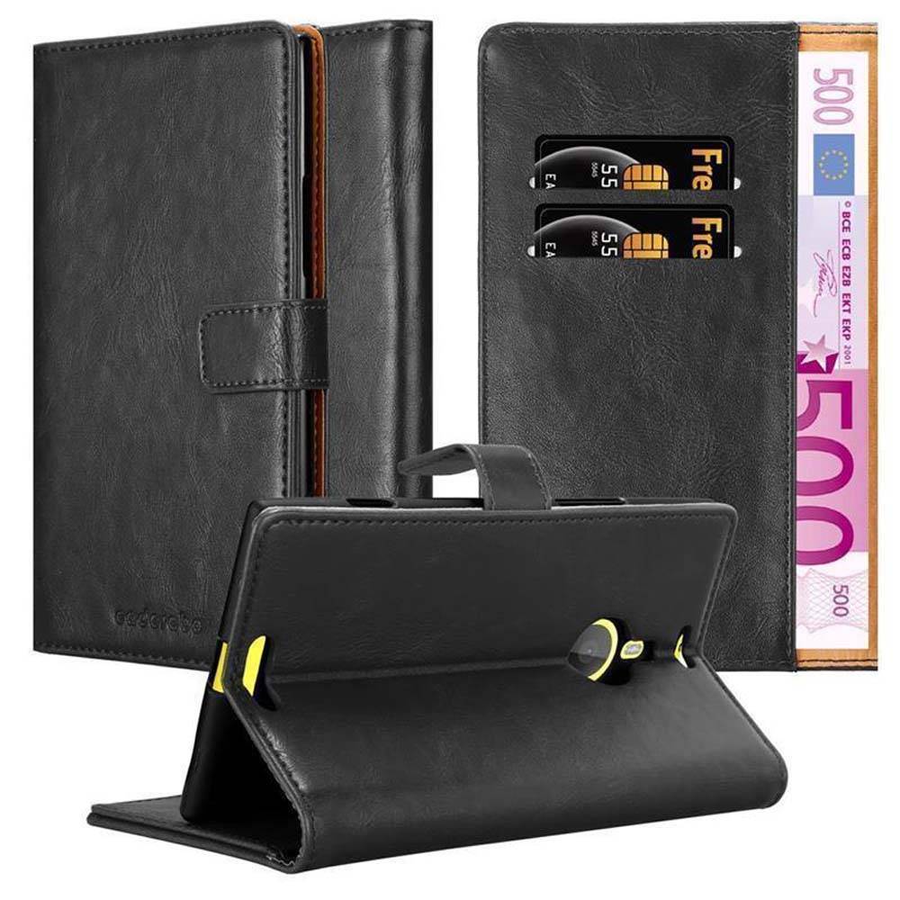 Cadorabo Hülle für Nokia Lumia 1520 Schutzhülle in Schwarz Handyhülle Book Tasche Case Etui Luxury