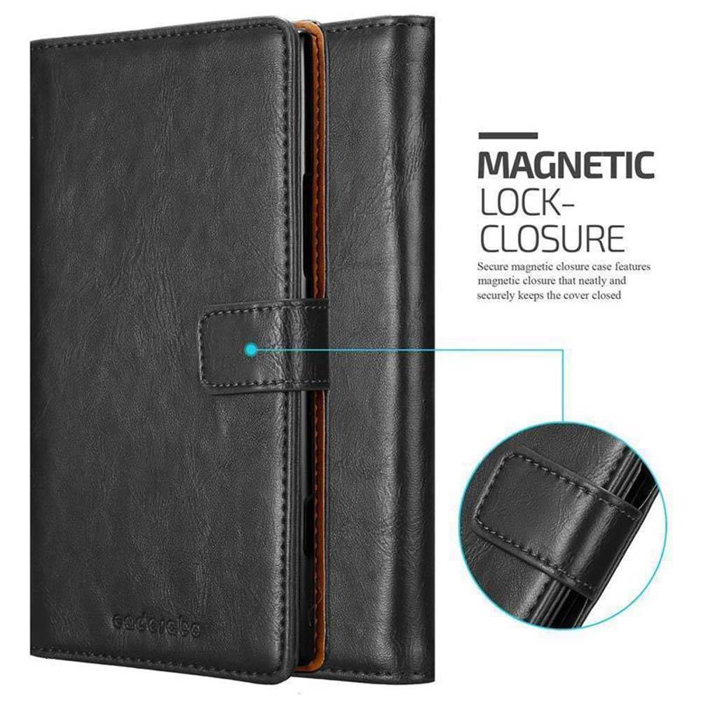 Cadorabo Hülle für Nokia Lumia 1520 Schutzhülle in Schwarz Handyhülle Book Tasche Case Etui Luxury