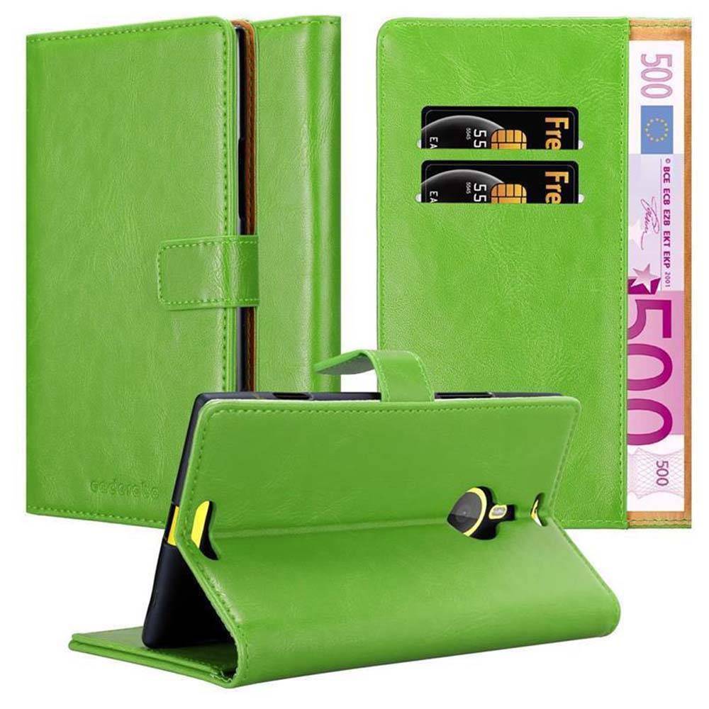 Cadorabo Hülle für Nokia Lumia 1520 Schutzhülle in Grün Handyhülle Book Tasche Case Etui Luxury