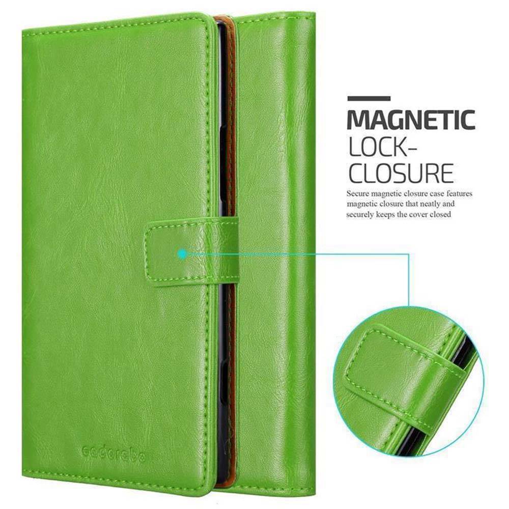 Cadorabo Hülle für Nokia Lumia 1520 Schutzhülle in Grün Handyhülle Book Tasche Case Etui Luxury