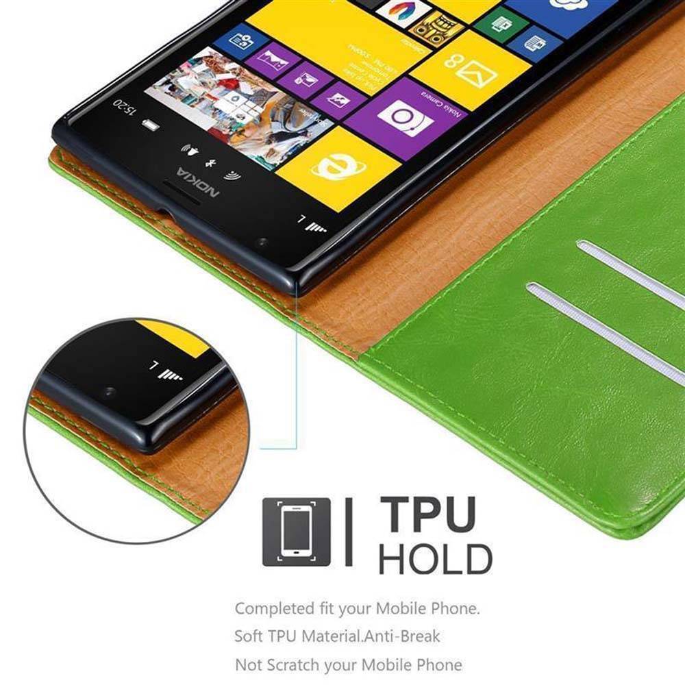 Cadorabo Hülle für Nokia Lumia 1520 Schutzhülle in Grün Handyhülle Book Tasche Case Etui Luxury