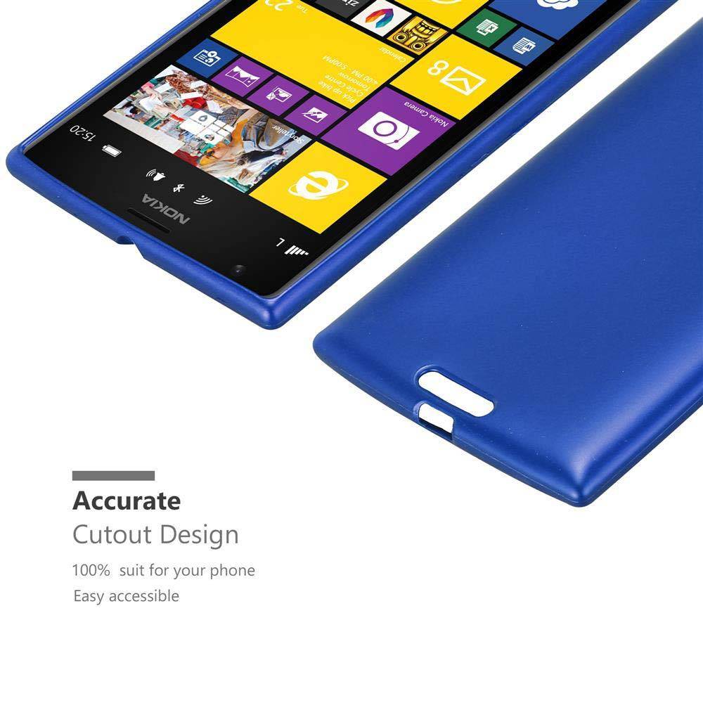 Cadorabo Schutzhülle für Nokia Lumia 1520 Hülle in Blau Handyhülle TPU Silikon Etui Cover Case