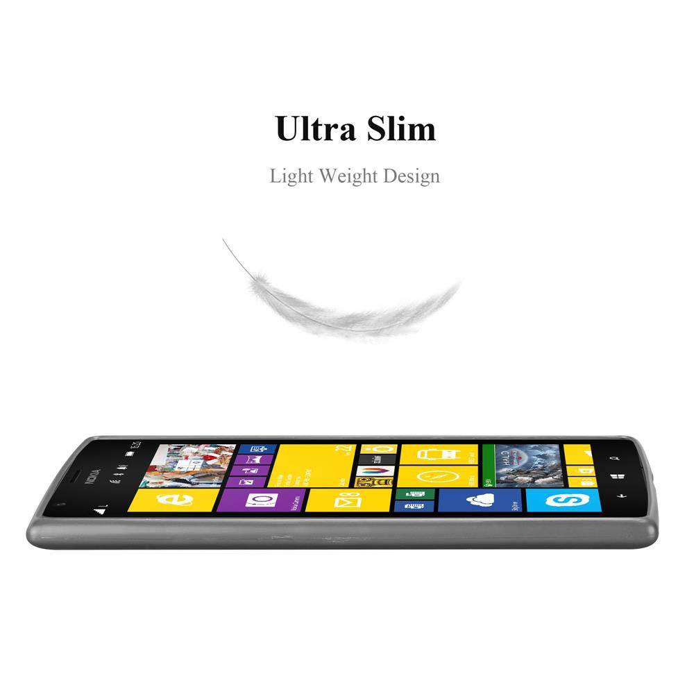 Cadorabo Schutzhülle für Nokia Lumia 1520 Hülle in Grau Handyhülle TPU Silikon Etui Cover Case