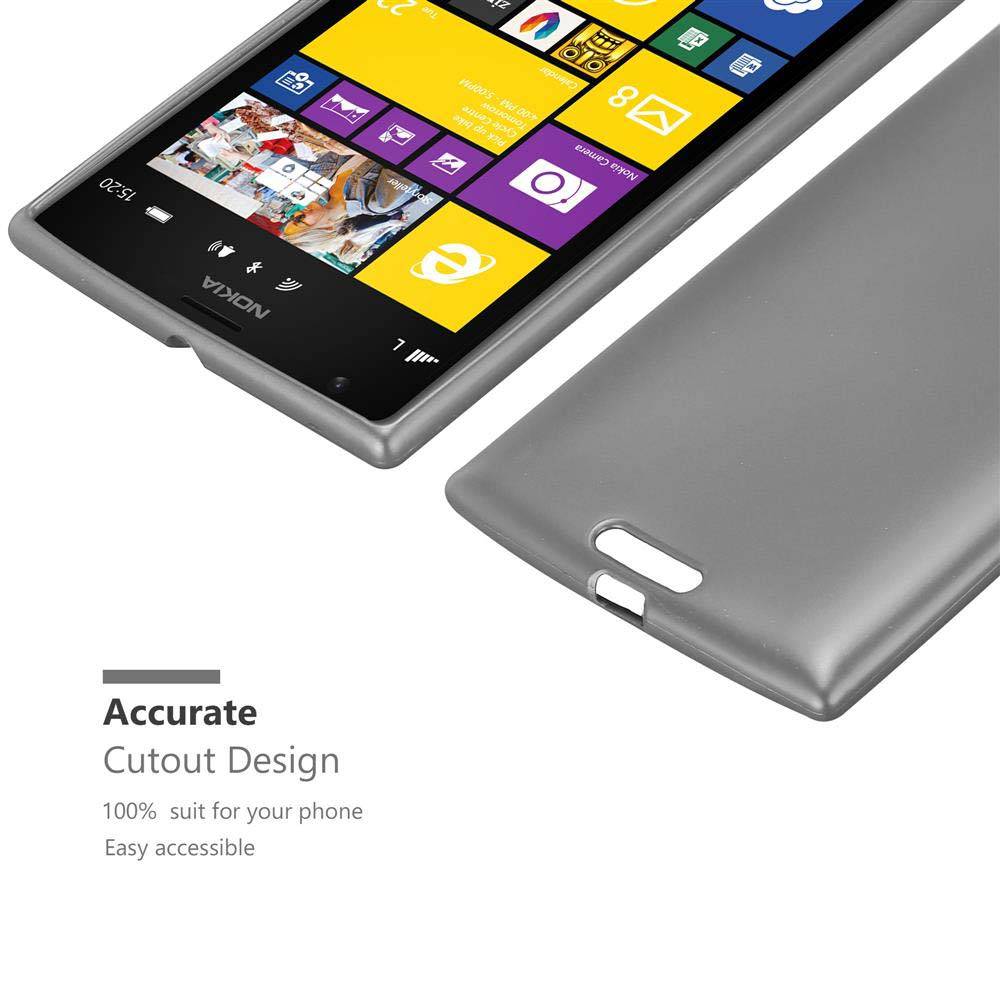 Cadorabo Schutzhülle für Nokia Lumia 1520 Hülle in Grau Handyhülle TPU Silikon Etui Cover Case