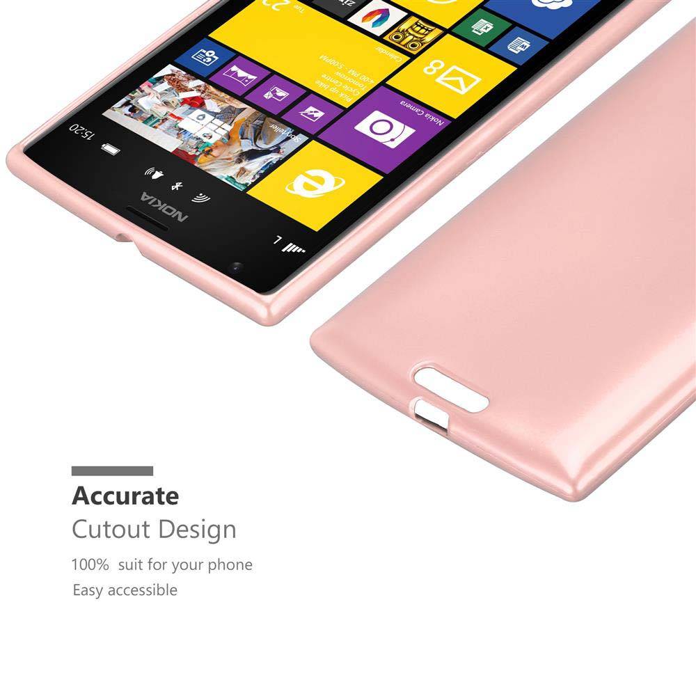 Cadorabo Schutzhülle für Nokia Lumia 1520 Hülle in Rosa Handyhülle TPU Silikon Etui Cover Case