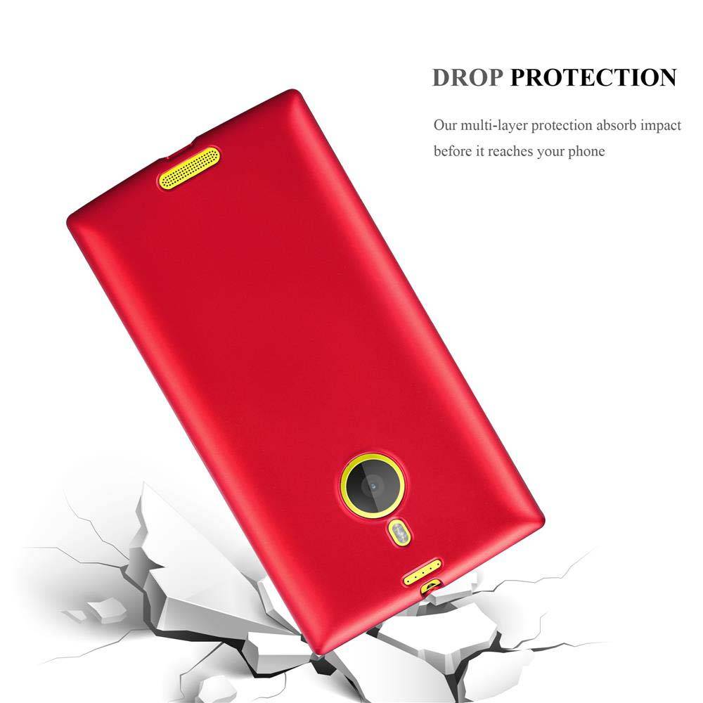 Cadorabo Schutzhülle für Nokia Lumia 1520 Hülle in Rot Handyhülle TPU Silikon Etui Cover Case