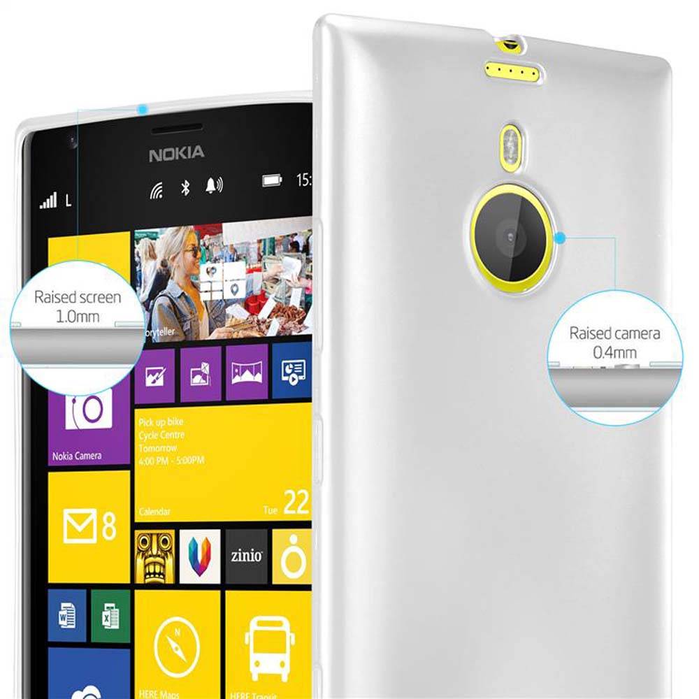 Cadorabo Schutzhülle für Nokia Lumia 1520 Hülle in Silber Handyhülle TPU Silikon Etui Cover Case