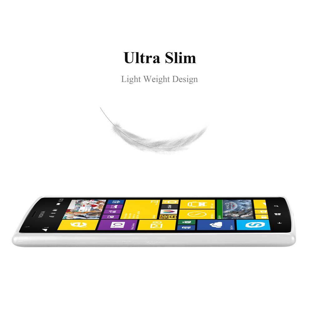 Cadorabo Schutzhülle für Nokia Lumia 1520 Hülle in Silber Handyhülle TPU Silikon Etui Cover Case