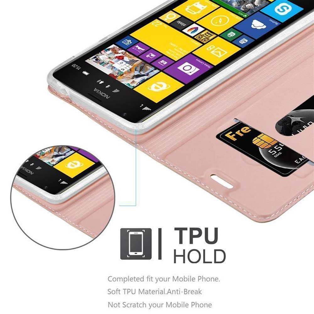 Cadorabo Handyhülle für Nokia Lumia 1520 Schutz Hülle in Rosa Cover Etui Book Case Booklet