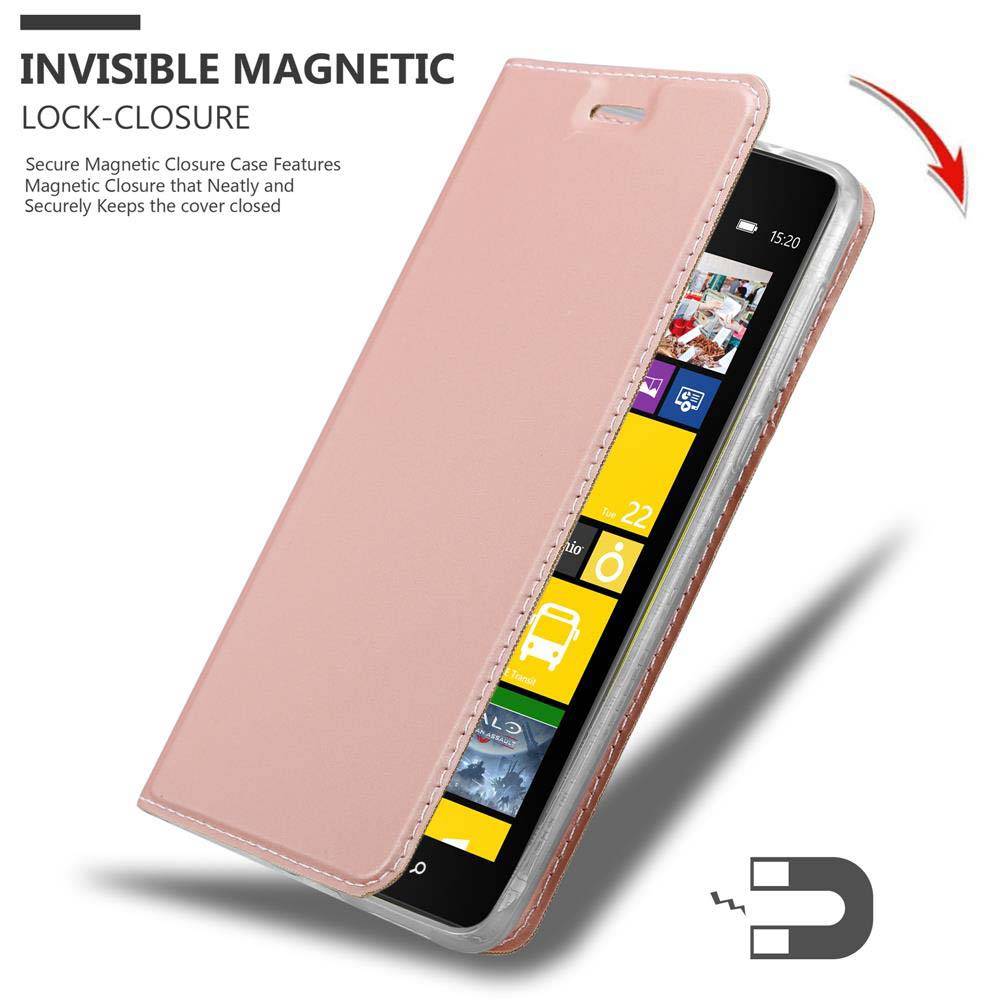 Cadorabo Handyhülle für Nokia Lumia 1520 Schutz Hülle in Rosa Cover Etui Book Case Booklet