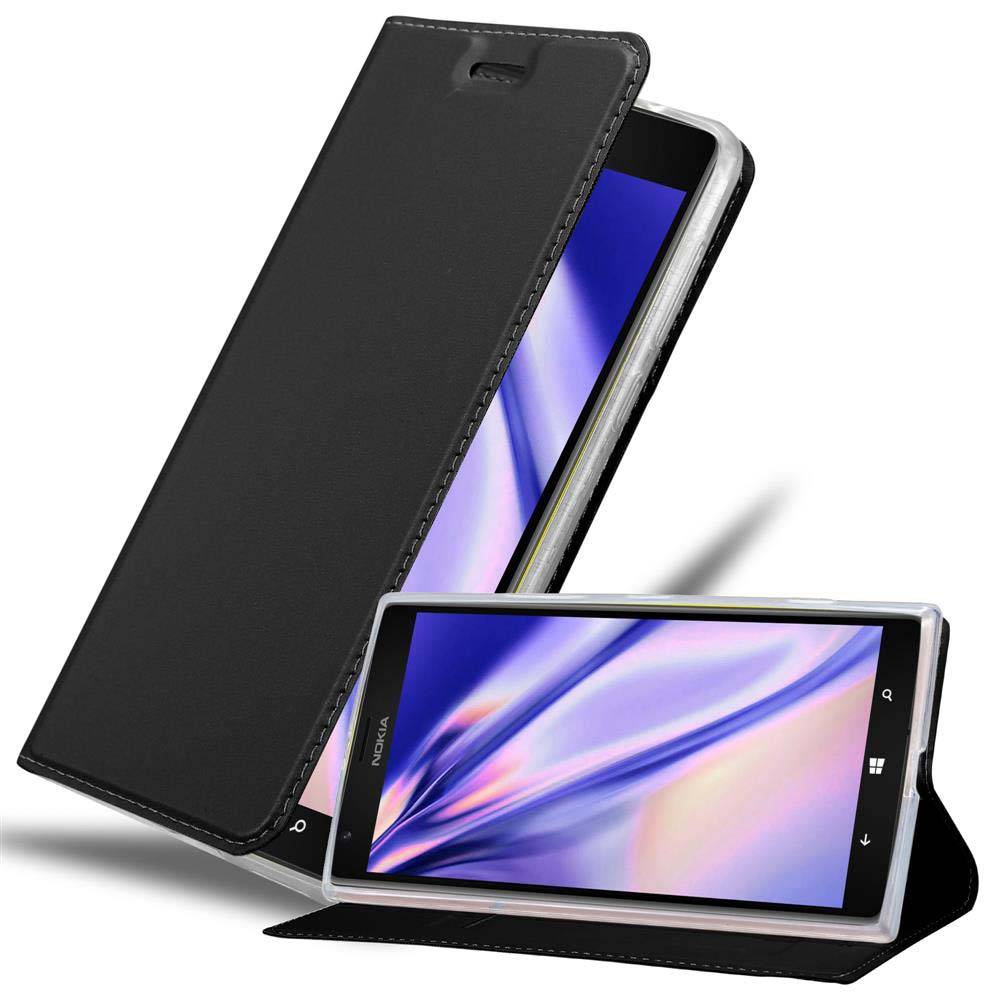 Cadorabo Handyhülle für Nokia Lumia 1520 Schutz Hülle in Schwarz Cover Etui Book Case Booklet