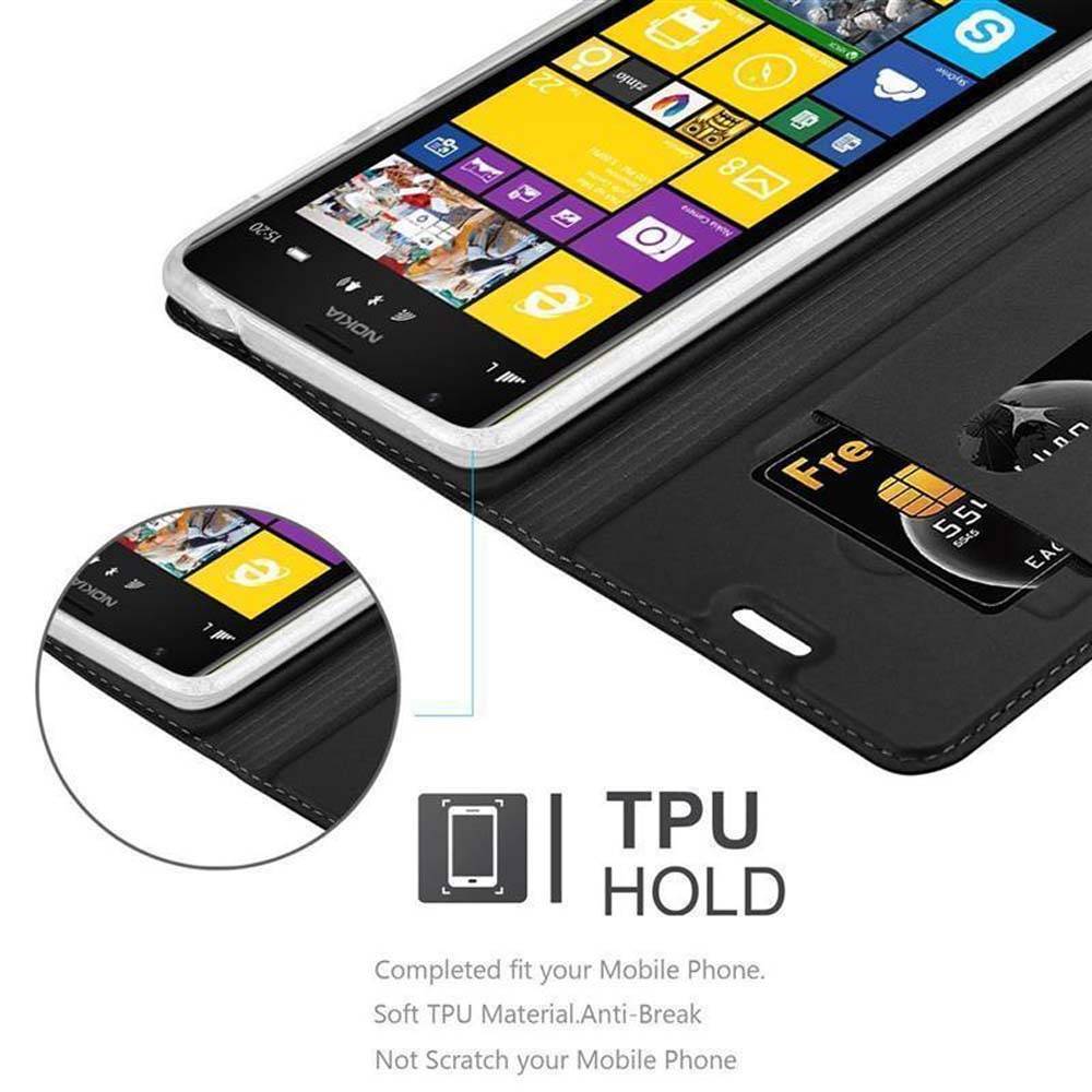 Cadorabo Handyhülle für Nokia Lumia 1520 Schutz Hülle in Schwarz Cover Etui Book Case Booklet