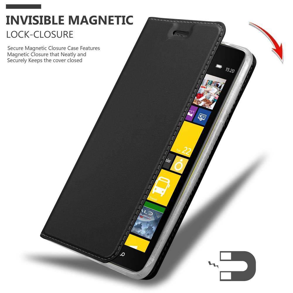 Cadorabo Handyhülle für Nokia Lumia 1520 Schutz Hülle in Schwarz Cover Etui Book Case Booklet