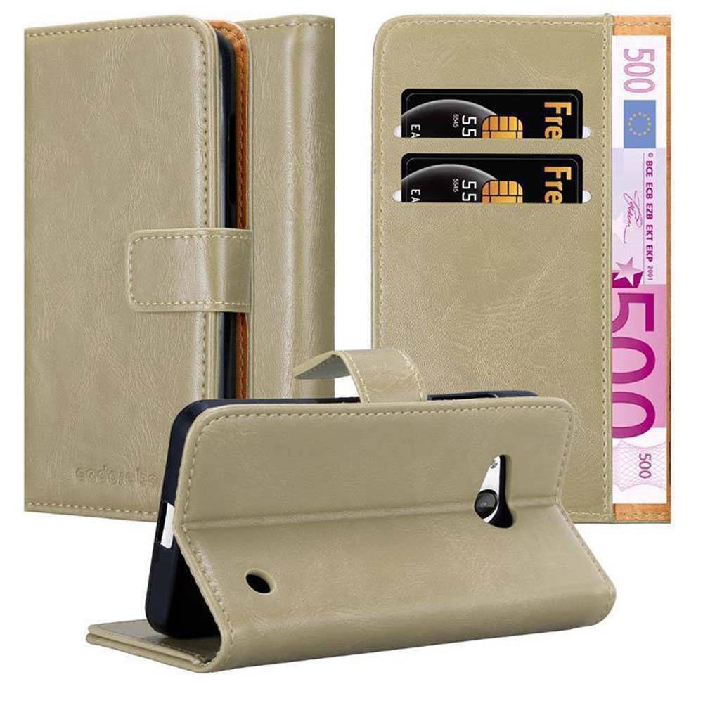 Cadorabo Hülle für Nokia Lumia 550 Schutzhülle in Braun Handyhülle Book Tasche Case Etui Luxury