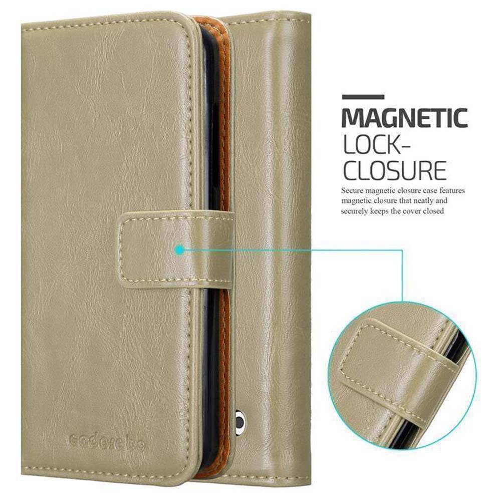 Cadorabo Hülle für Nokia Lumia 550 Schutzhülle in Braun Handyhülle Book Tasche Case Etui Luxury