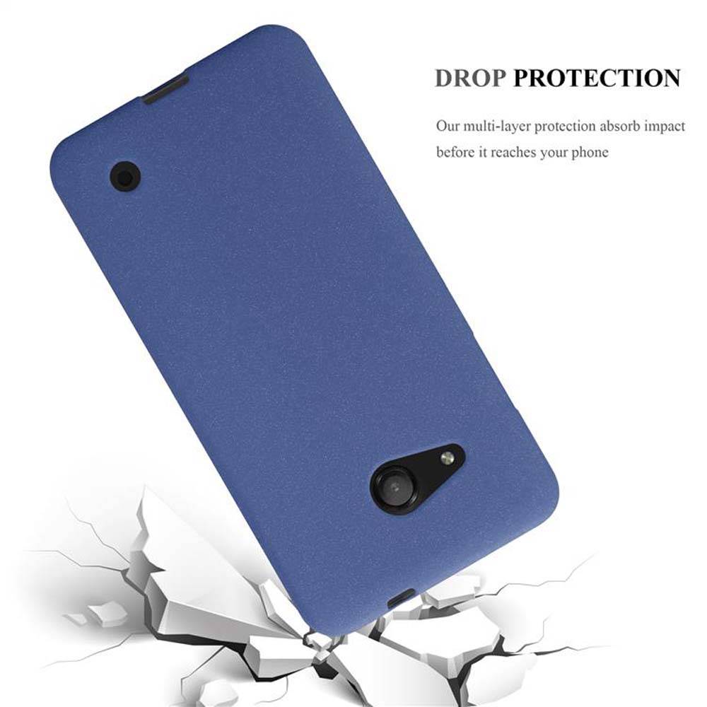 Cadorabo Schutzhülle für Nokia Lumia 550 Hülle in Blau Handyhülle TPU Etui Cover Case
