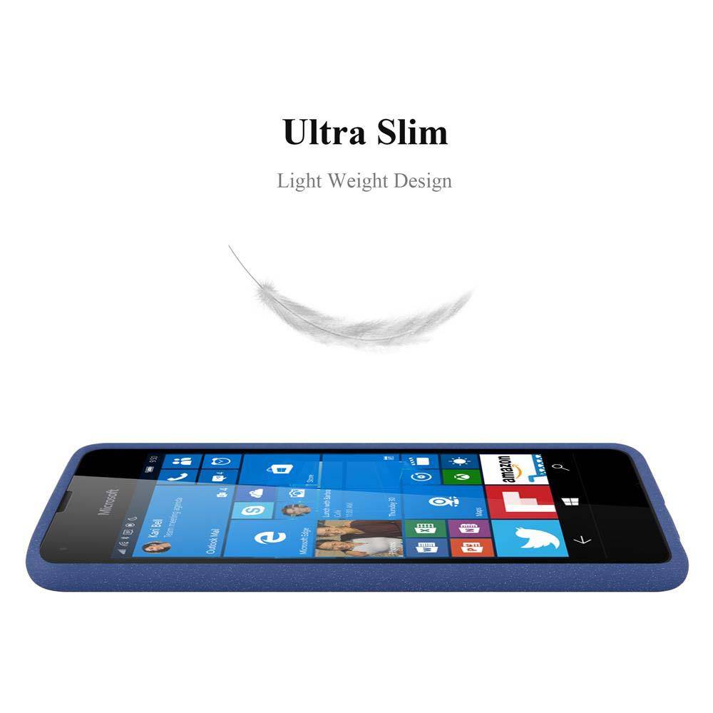 Cadorabo Schutzhülle für Nokia Lumia 550 Hülle in Blau Handyhülle TPU Etui Cover Case
