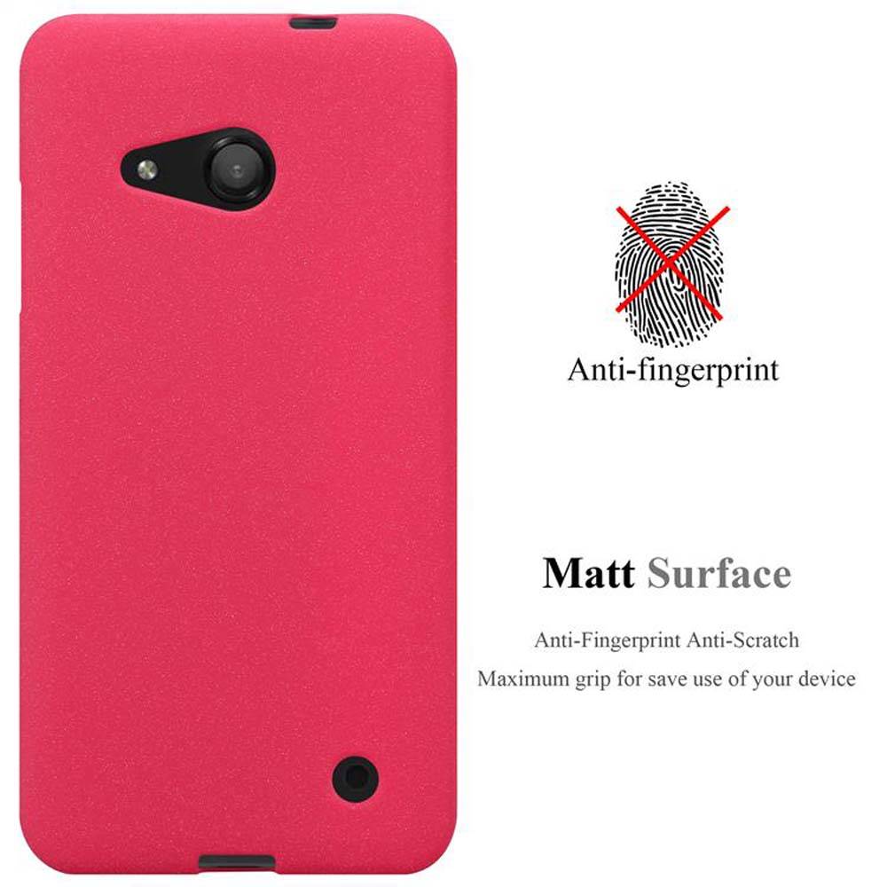 Cadorabo Schutzhülle für Nokia Lumia 550 Hülle in Rot Handyhülle TPU Etui Cover Case