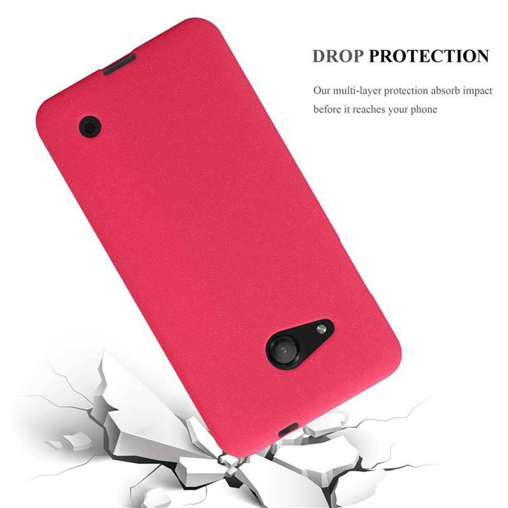 Cadorabo Schutzhülle für Nokia Lumia 550 Hülle in Rot Handyhülle TPU Etui Cover Case