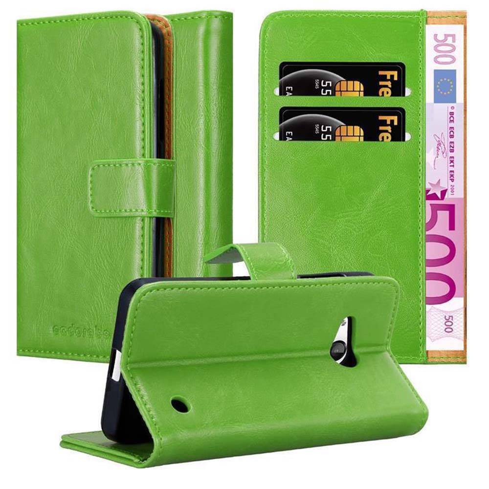 Cadorabo Hülle für Nokia Lumia 550 Schutzhülle in Grün Handyhülle Book Tasche Case Etui Luxury