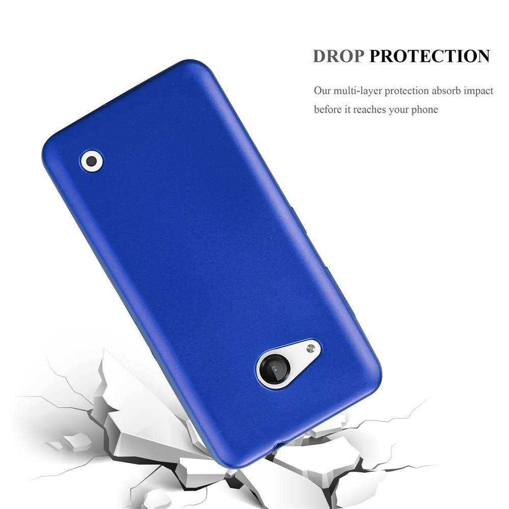 Cadorabo Schutzhülle für Nokia Lumia 550 Hülle in Blau Handyhülle TPU Silikon Etui Cover Case