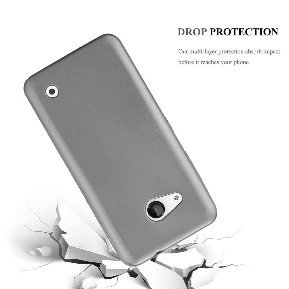 Cadorabo Schutzhülle für Nokia Lumia 550 Hülle in Grau Handyhülle TPU Silikon Etui Cover Case