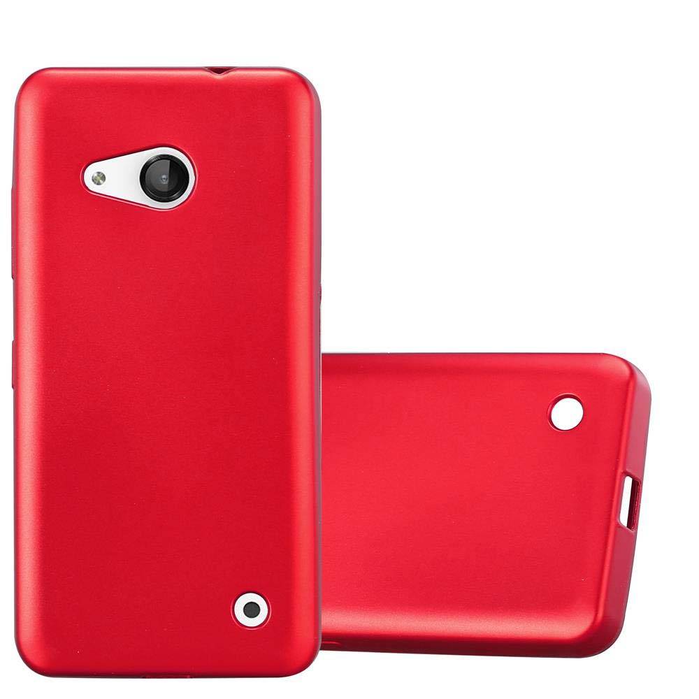 Cadorabo Schutzhülle für Nokia Lumia 550 Hülle in Rot Handyhülle TPU Silikon Etui Cover Case
