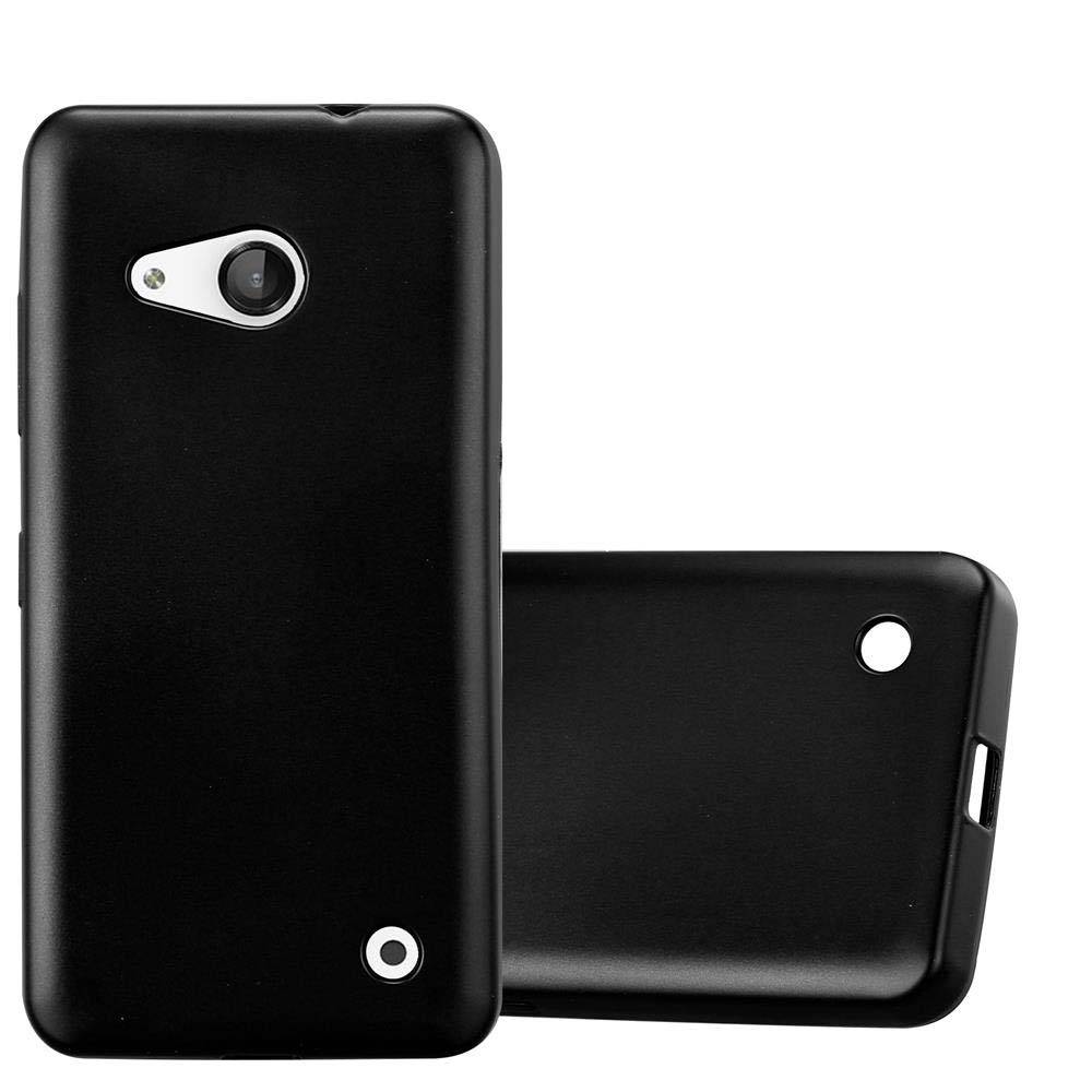Cadorabo Schutzhülle für Nokia Lumia 550 Hülle in Schwarz Handyhülle TPU Silikon Etui Cover Case