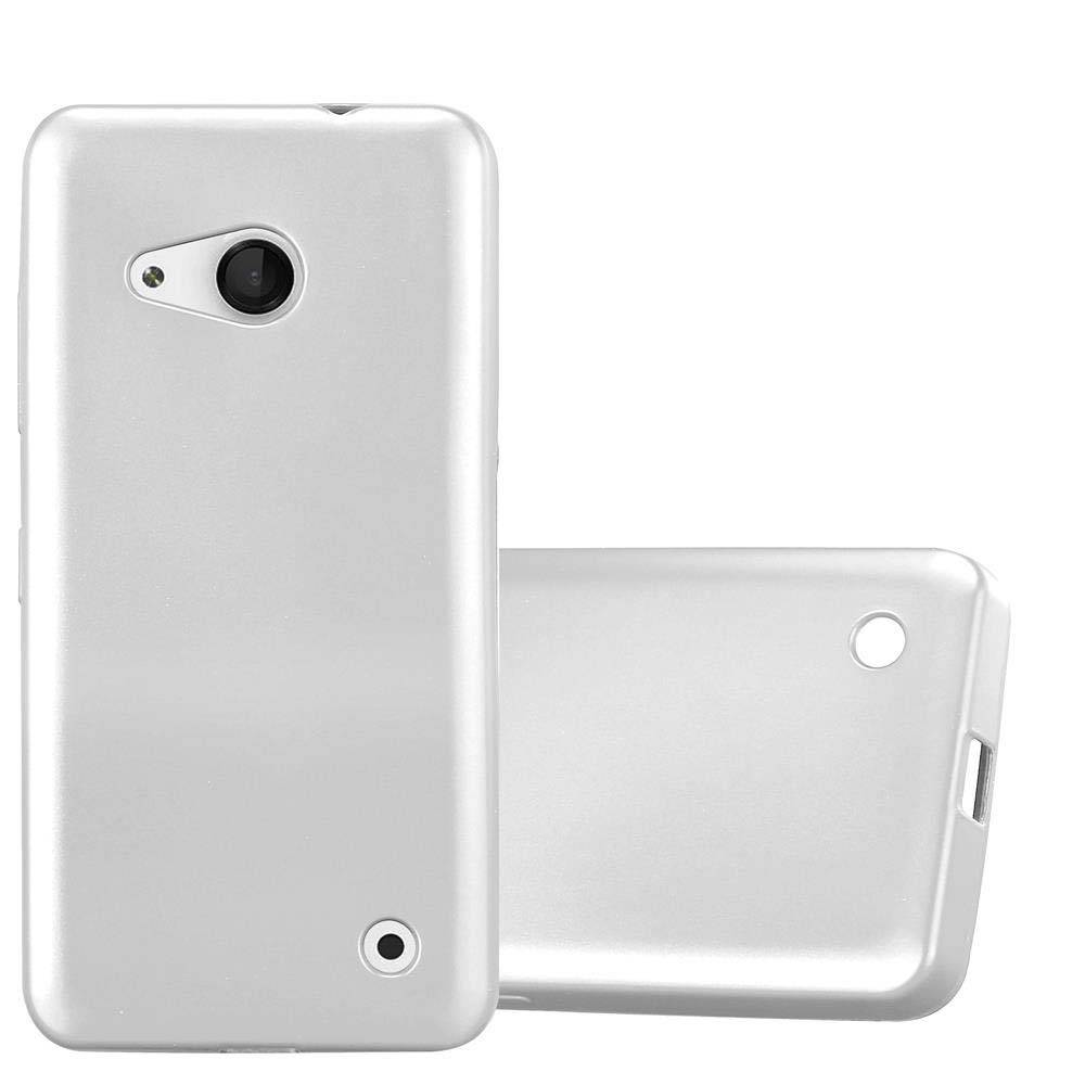 Cadorabo Schutzhülle für Nokia Lumia 550 Hülle in Silber Handyhülle TPU Silikon Etui Cover Case