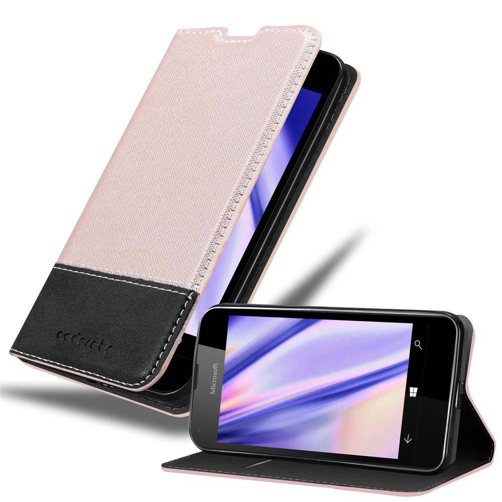 Cadorabo Hülle für Nokia Lumia 550 Schutzhülle in Rosa SHandyhülle Book Case Etui Kunstleder