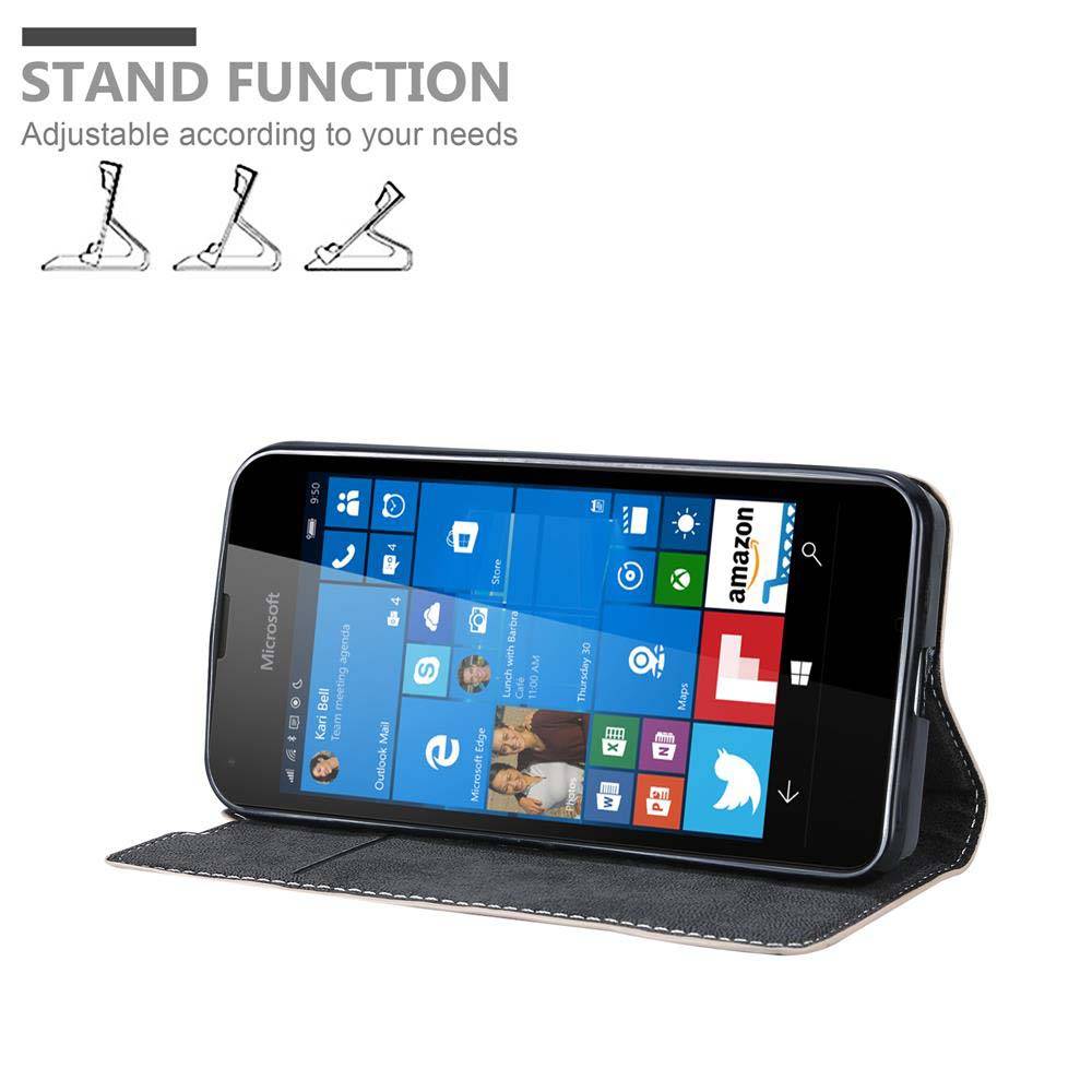 Cadorabo Hülle für Nokia Lumia 550 Schutzhülle in Rosa SHandyhülle Book Case Etui Kunstleder