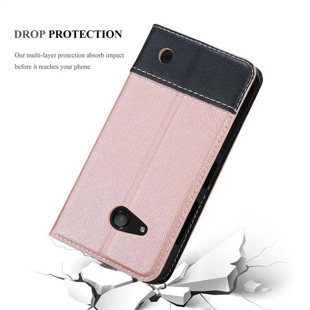 Cadorabo Hülle für Nokia Lumia 550 Schutzhülle in Rosa SHandyhülle Book Case Etui Kunstleder