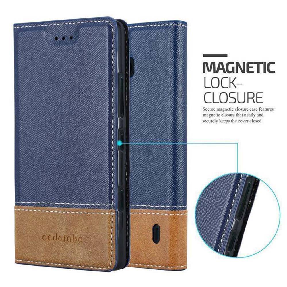 Cadorabo Hülle für Nokia Lumia 929 / 930 Schutzhülle in Blau SHandyhülle Book Case Etui Kunstleder