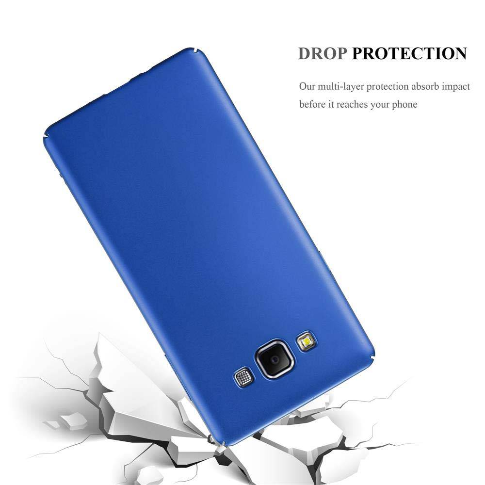 Cadorabo Hülle für Samsung Galaxy A7 2015 Schutzhülle in Blau Hard Case Handy Hülle Etui