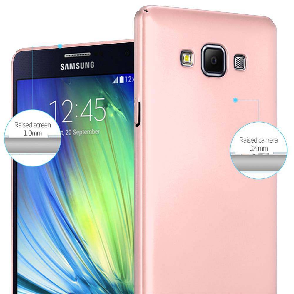 Cadorabo Hülle für Samsung Galaxy A7 2015 Schutzhülle in Rosa Hard Case Handy Hülle Etui
