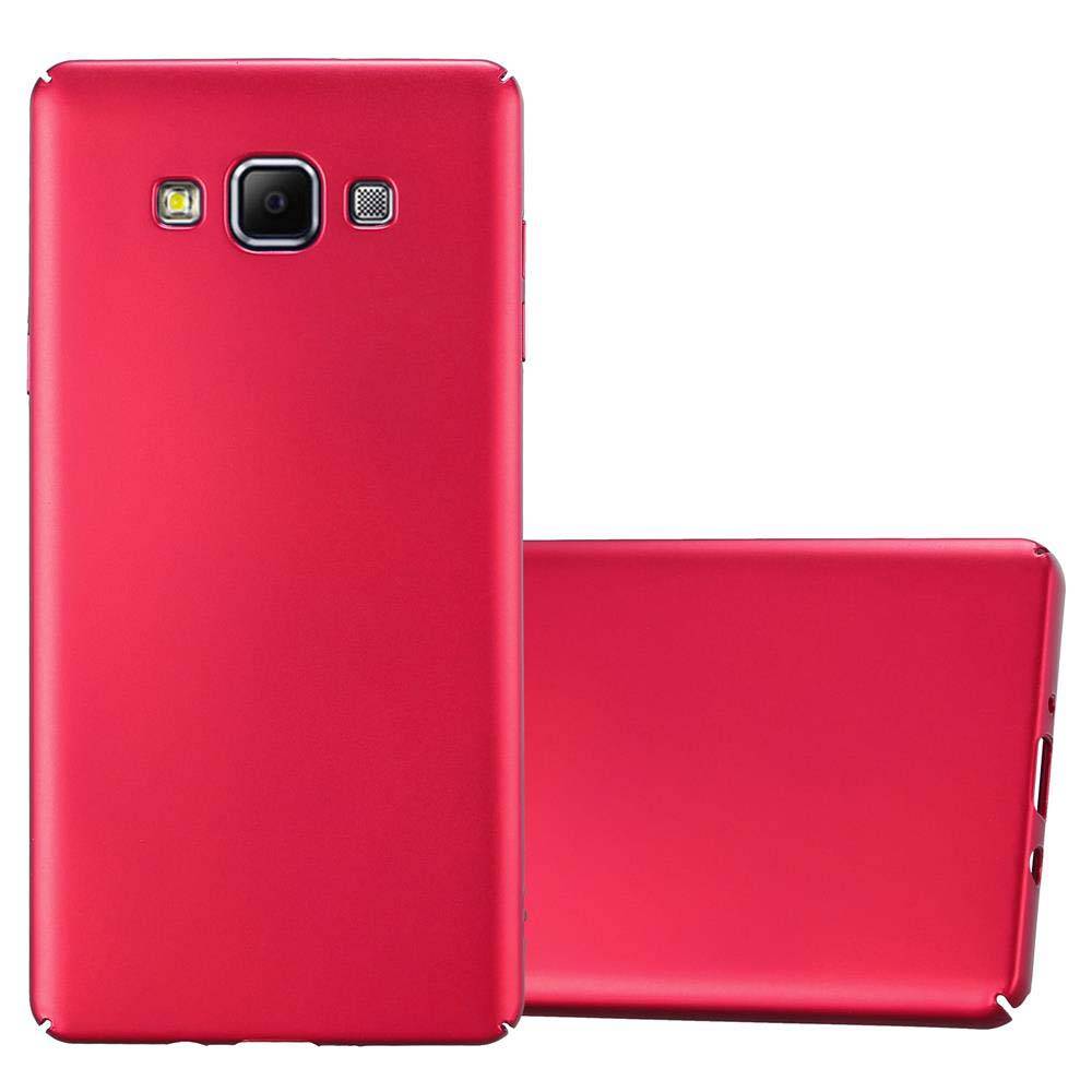 Cadorabo Hülle für Samsung Galaxy A7 2015 Schutzhülle in Rot Hard Case Handy Hülle Etui