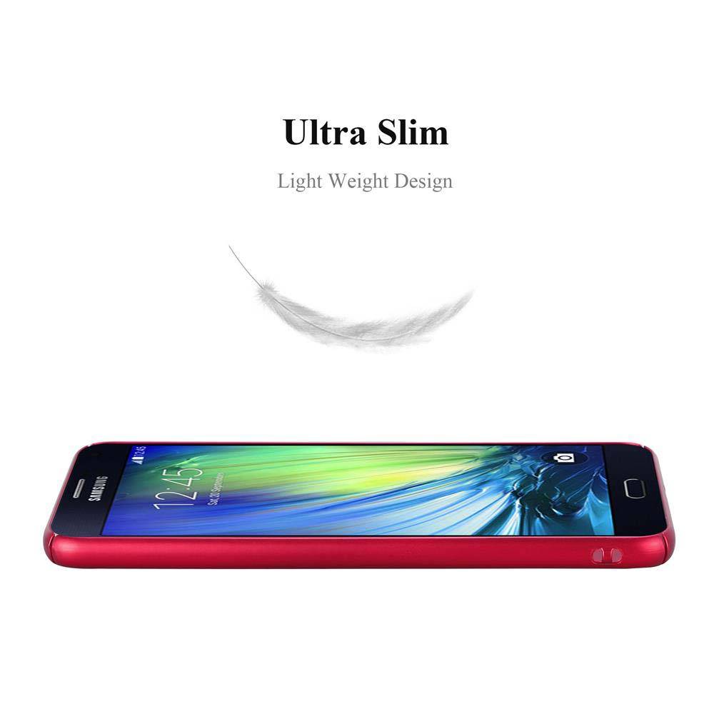 Cadorabo Hülle für Samsung Galaxy A7 2015 Schutzhülle in Rot Hard Case Handy Hülle Etui