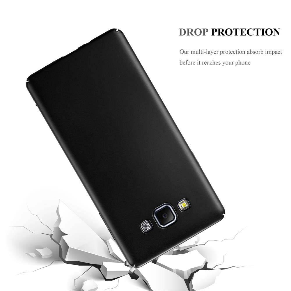 Cadorabo Hülle für Samsung Galaxy A7 2015 Schutzhülle in Schwarz Hard Case Handy Hülle Etui