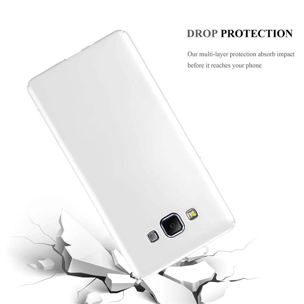 Cadorabo Hülle für Samsung Galaxy A7 2015 Schutzhülle in Silber Hard Case Handy Hülle Etui