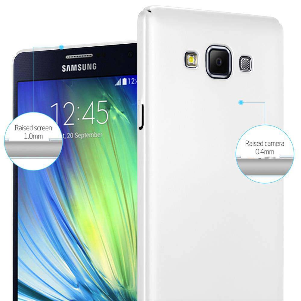 Cadorabo Hülle für Samsung Galaxy A7 2015 Schutzhülle in Silber Hard Case Handy Hülle Etui