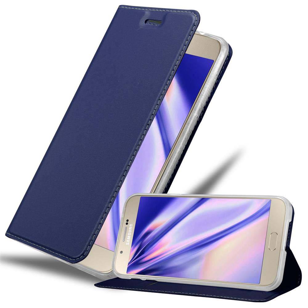 Cadorabo Handyhülle für Samsung Galaxy A8 2015 Schutz Hülle in Blau Cover Etui Book Case Booklet